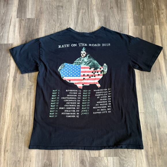 Ghost Band T-Shirt Men's Size XL 2018 Rats On The Road Tour Double Sided - Picture 2 of 5